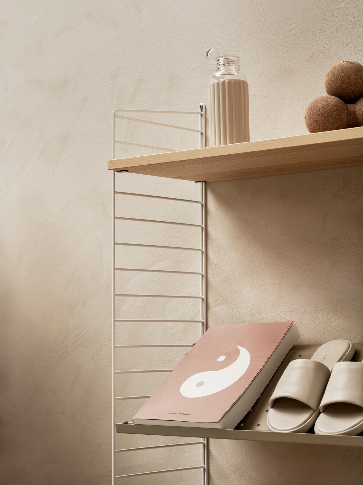 Shelf w78 x d20 cm in Ash, room setting