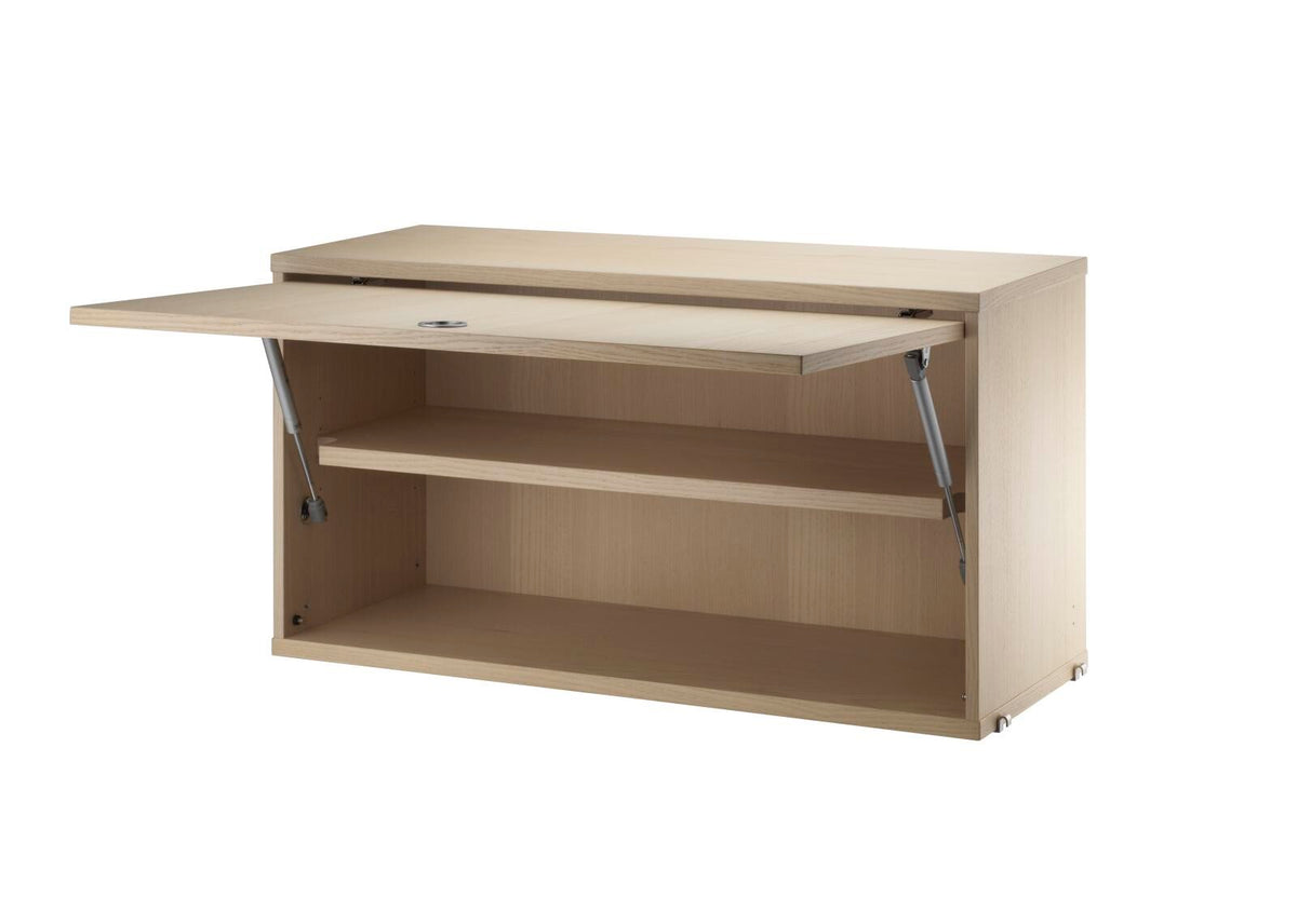 Cabinet with Flip Door w78 x d30 x h42 cm in Ash, room setting