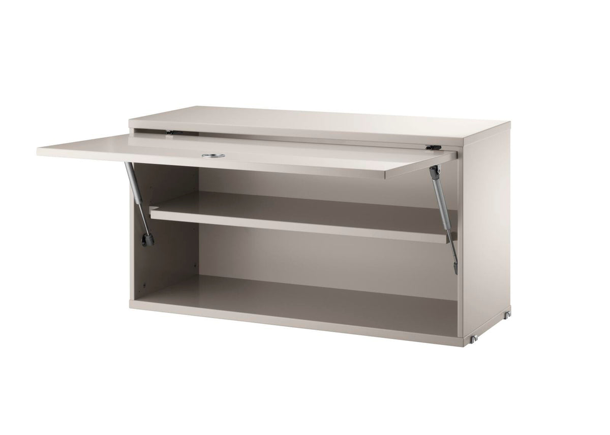Cabinet with Flip Door w78 x d30 x h42 cm in Beige, room setting