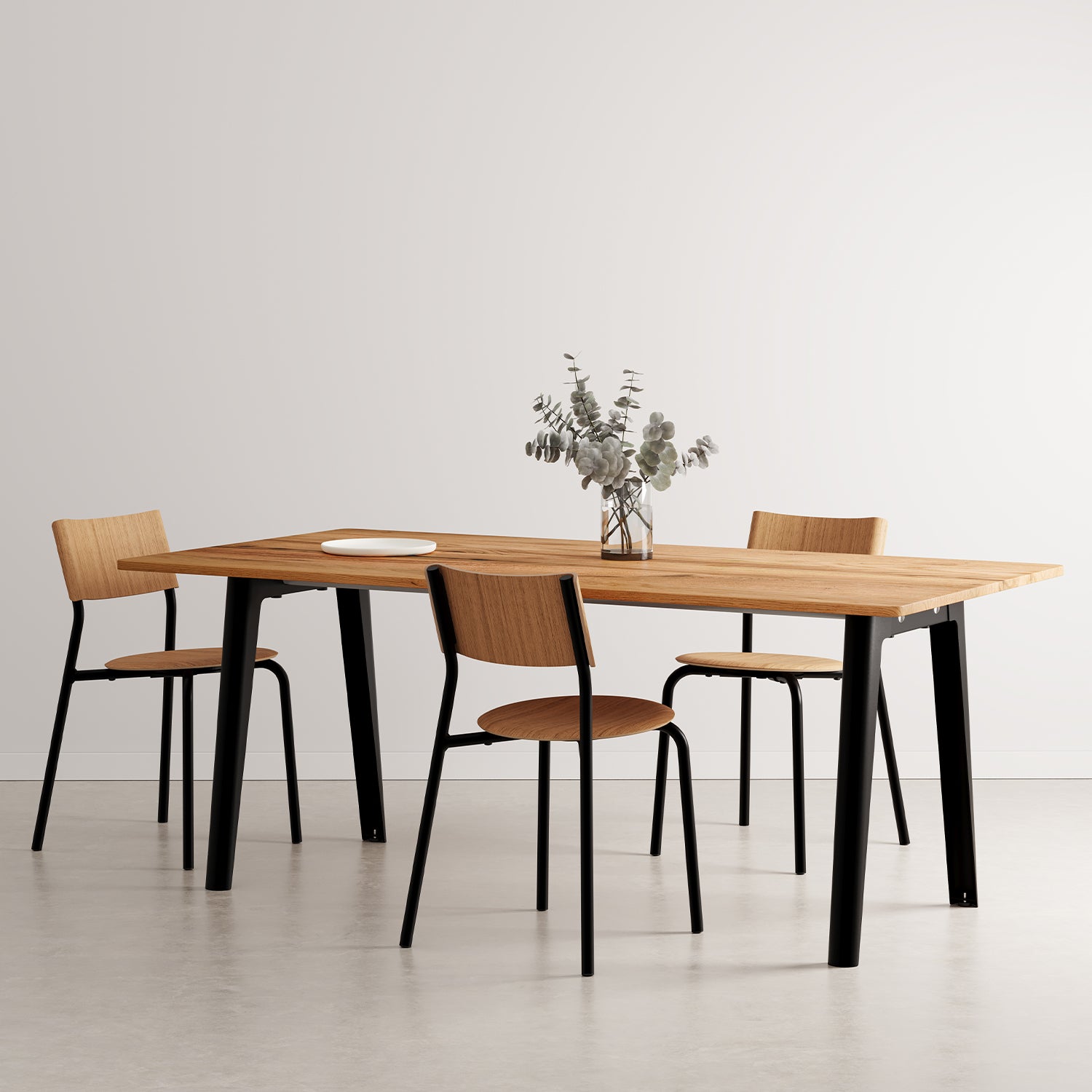 table-a-manger-new-modern-bois-ancien-190x95-noir-chaises