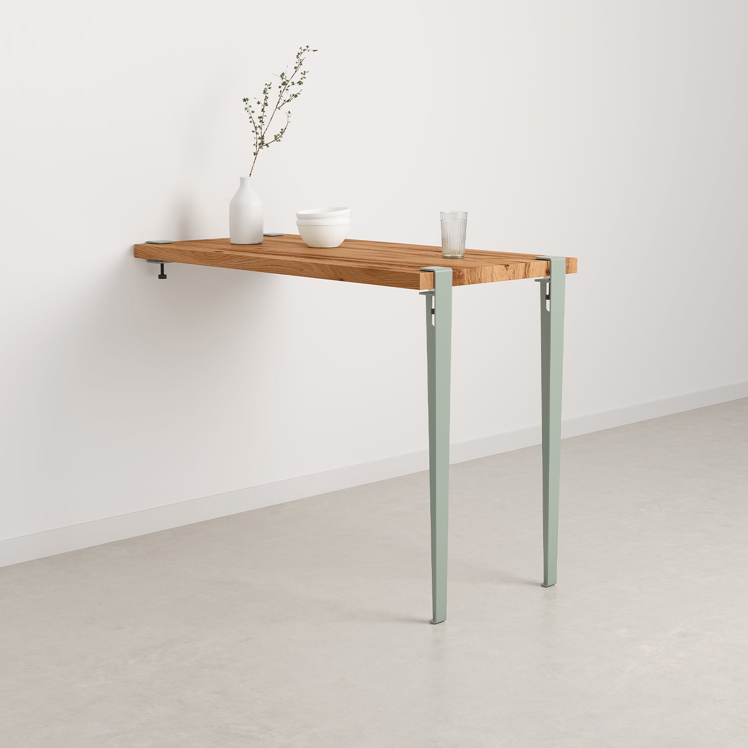 table murale 90cm 120x60 bois ancien - gris euca