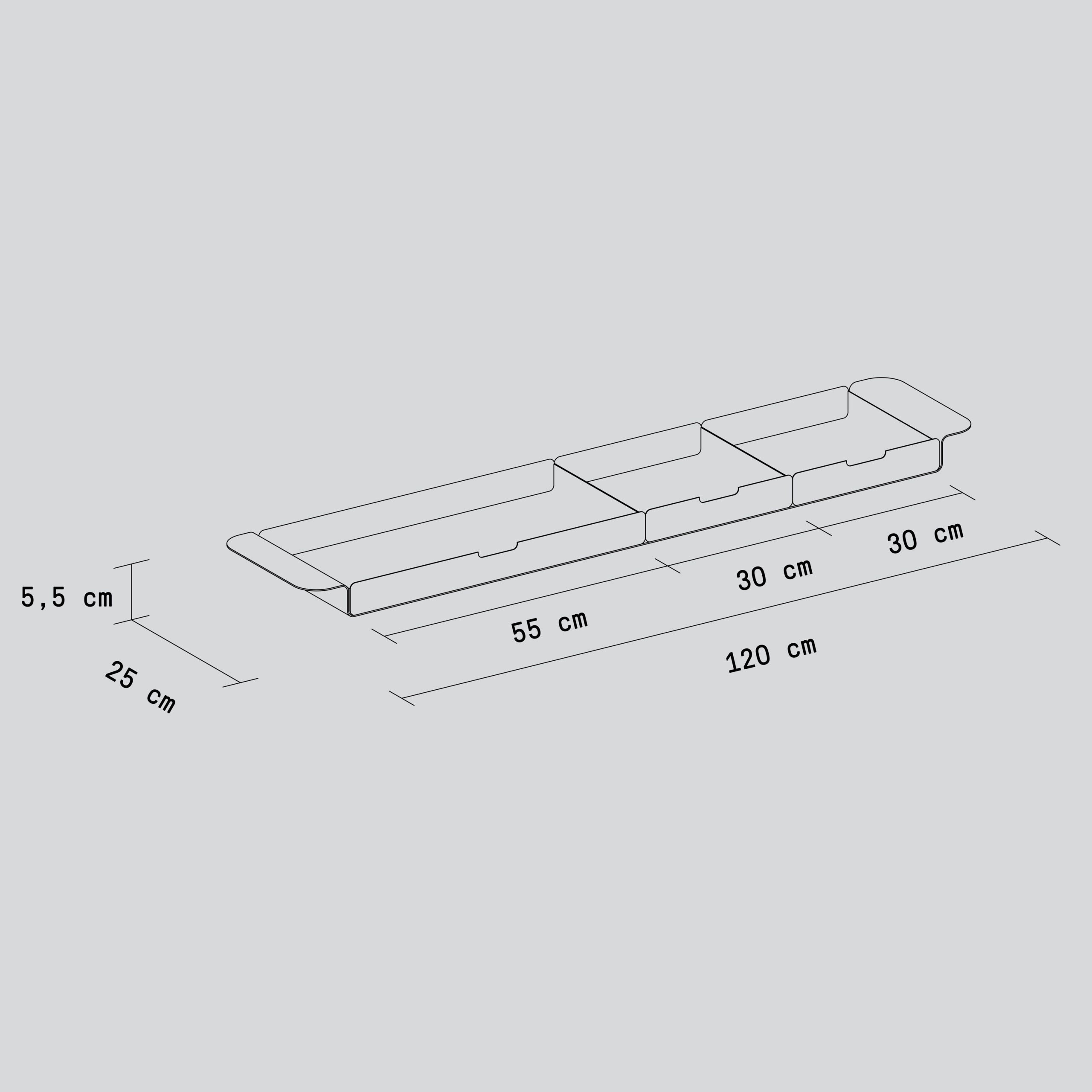 TIPTOE Steel drawers unit for TIPTOE desk