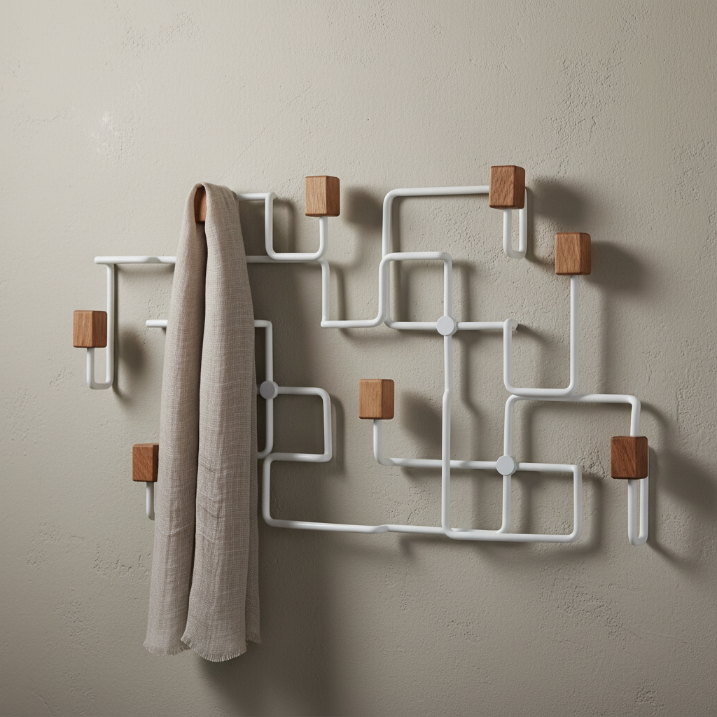 Gejst Underground coat rack white/oak