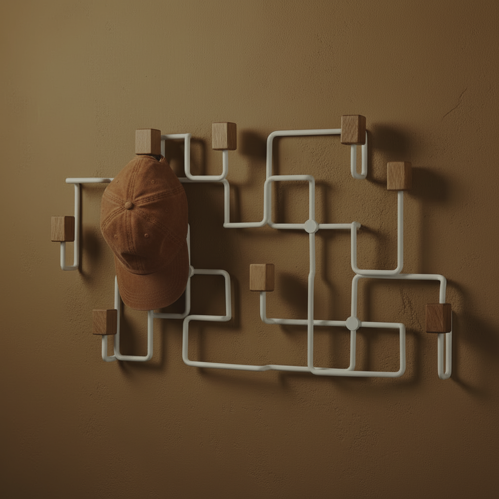 Gejst Underground coat rack white/oak