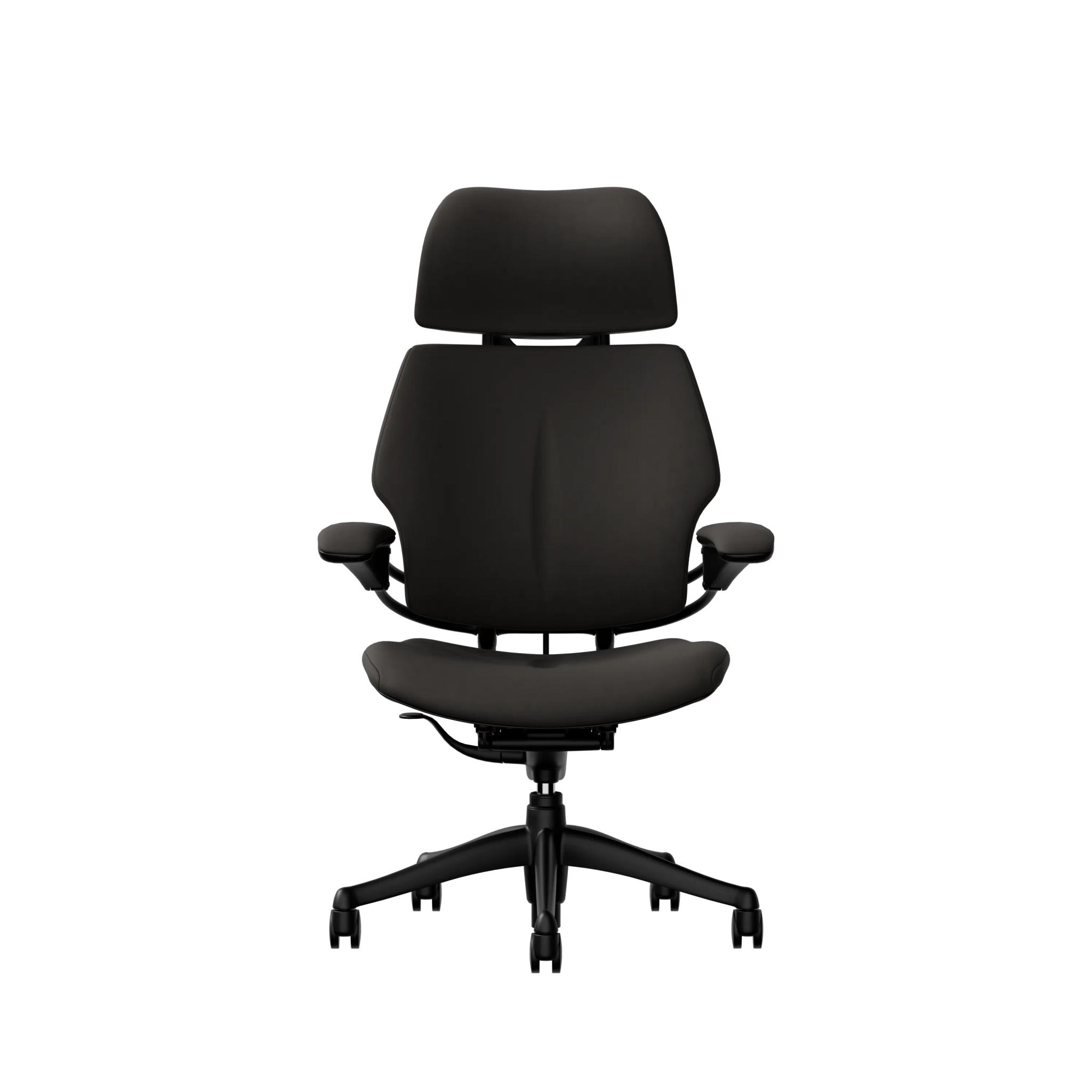 Humanscale Freedom Headrest - Elmosoft Leather - Black frame, upholstery colour 99999