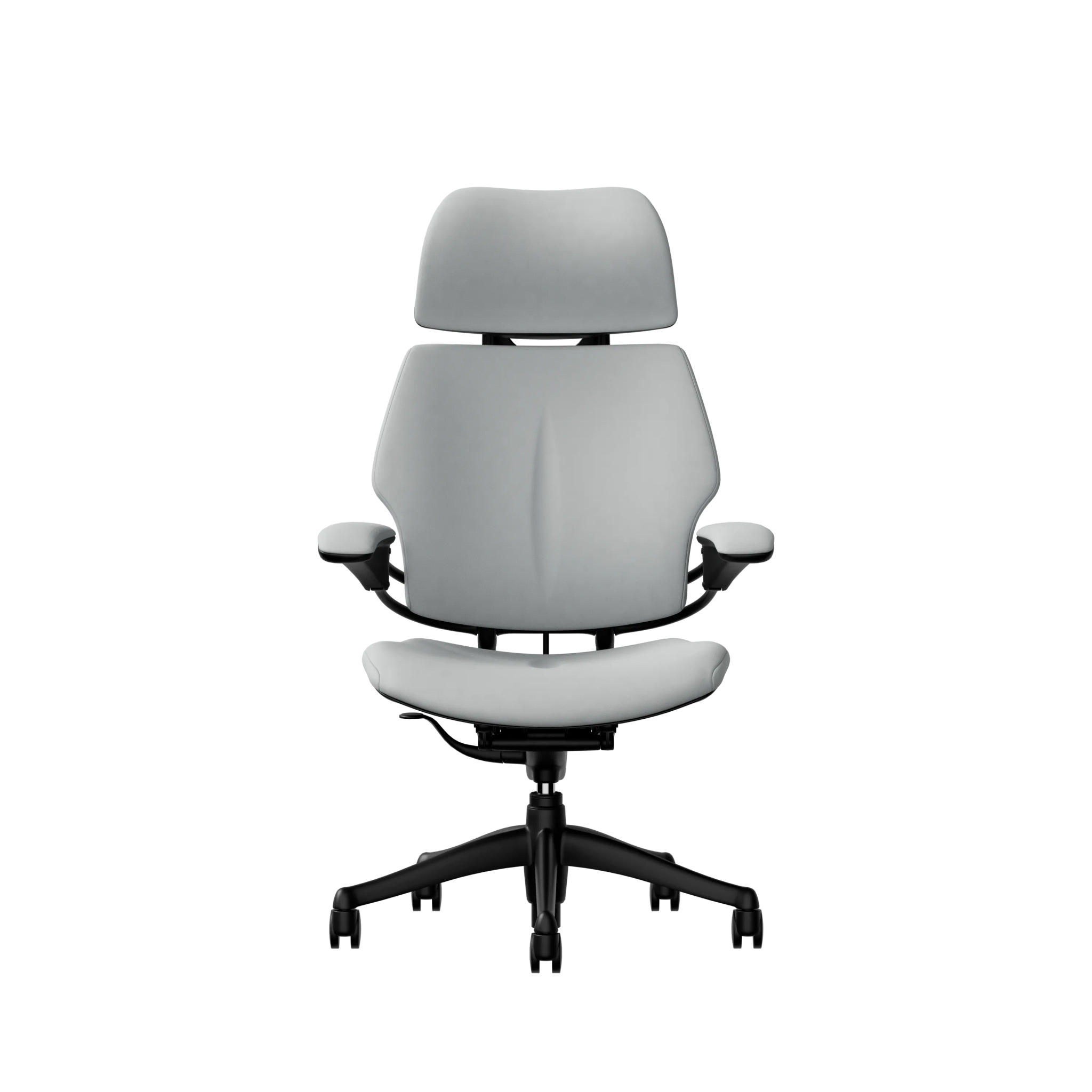 Humanscale Freedom Headrest - Elmosoft Leather - Black frame, upholstery colour 11033