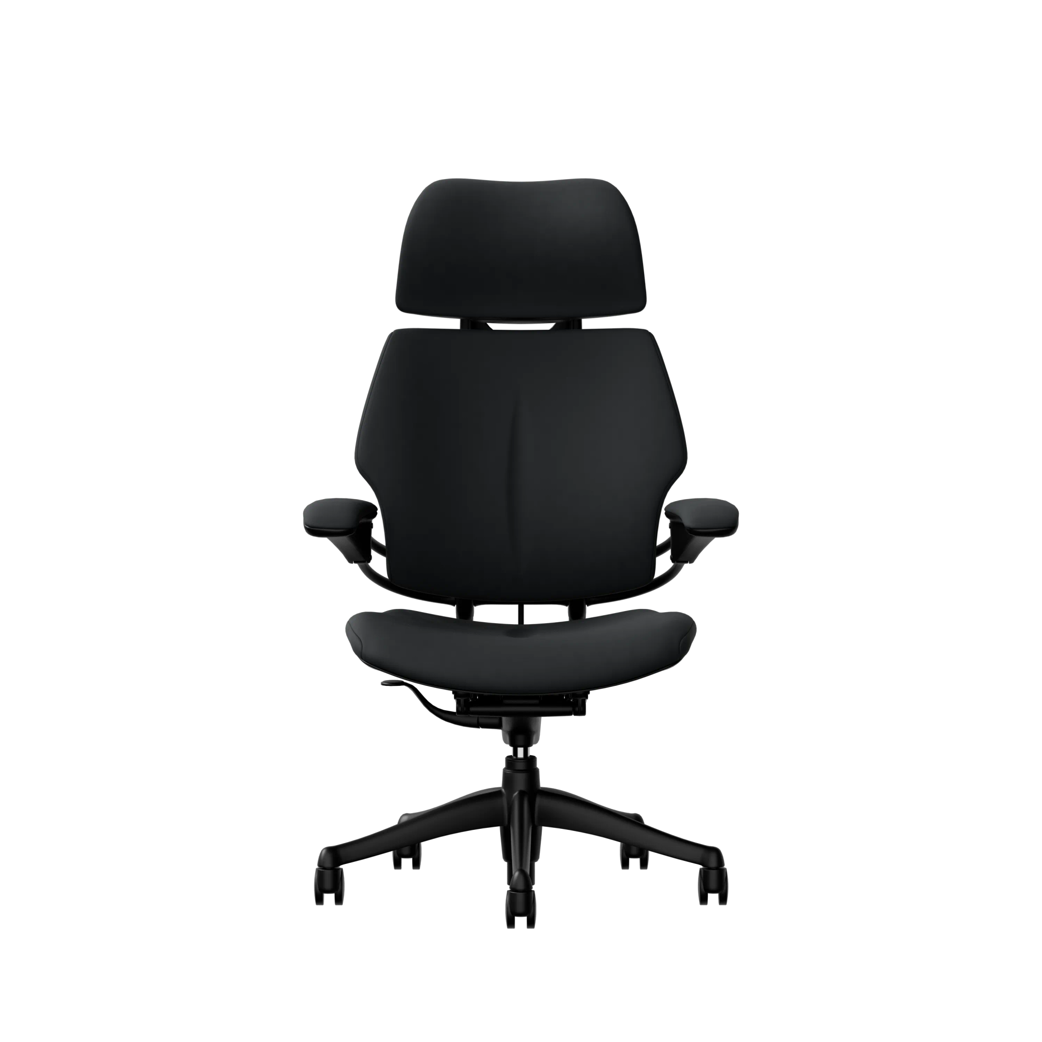 Humanscale Freedom Headrest - Elmosoft Leather - Black frame, upholstery colour 91102