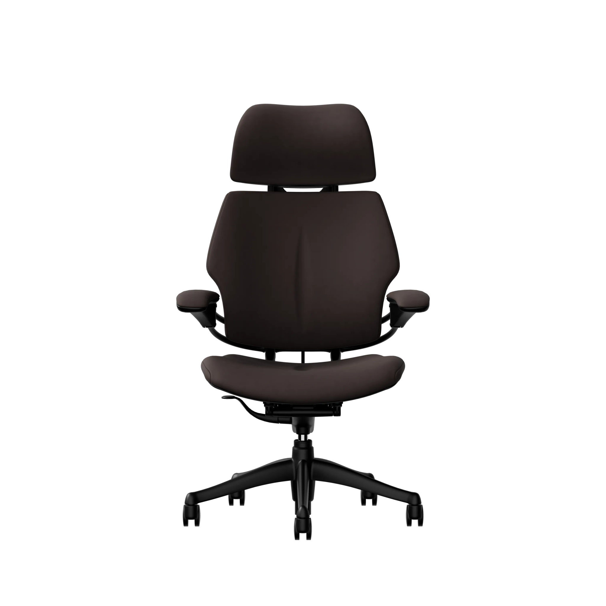 Humanscale Freedom Headrest - Elmosoft Leather - Black frame, upholstery colour 93068