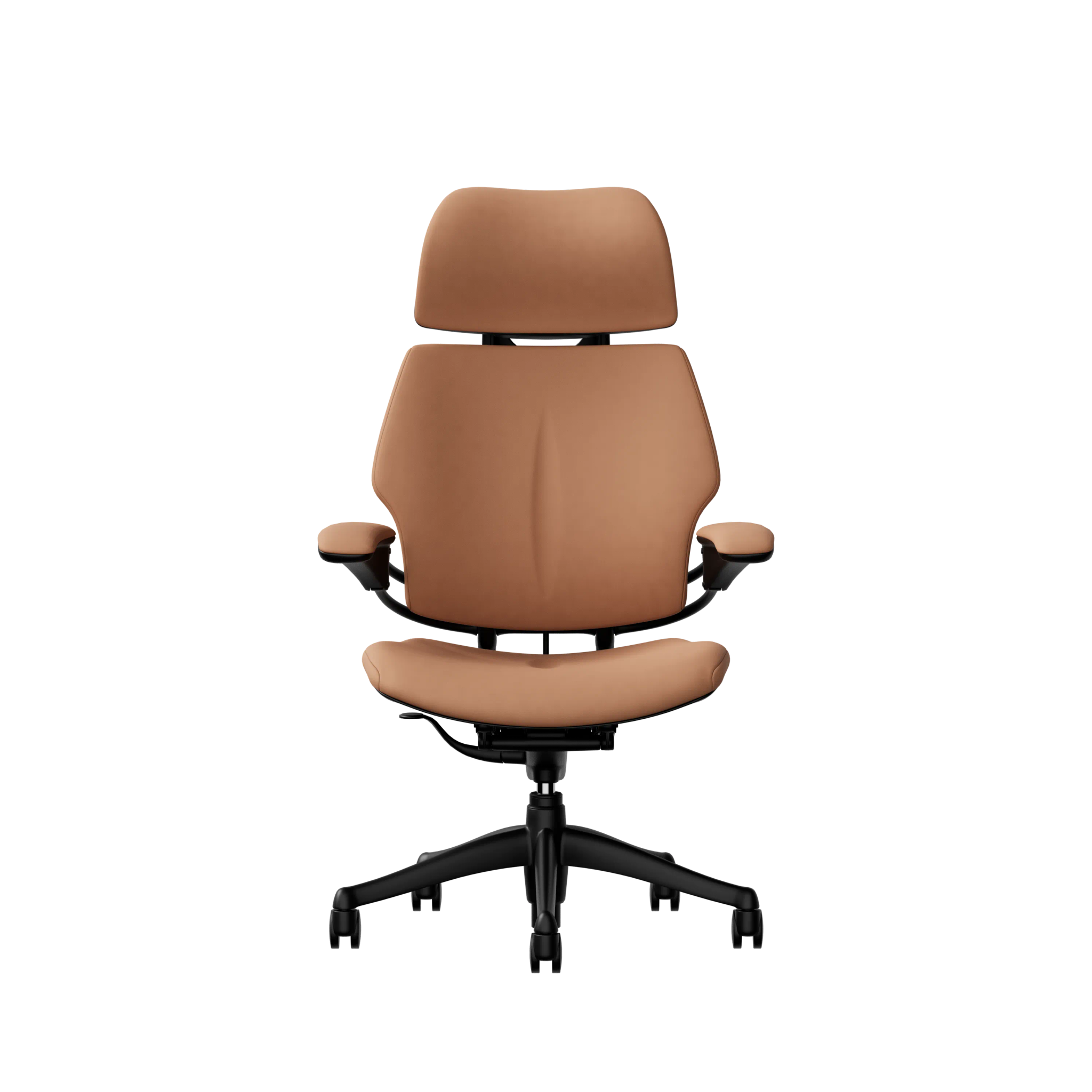 Humanscale Freedom Headrest - Elmosoft Leather - Black frame, upholstery colour 33077