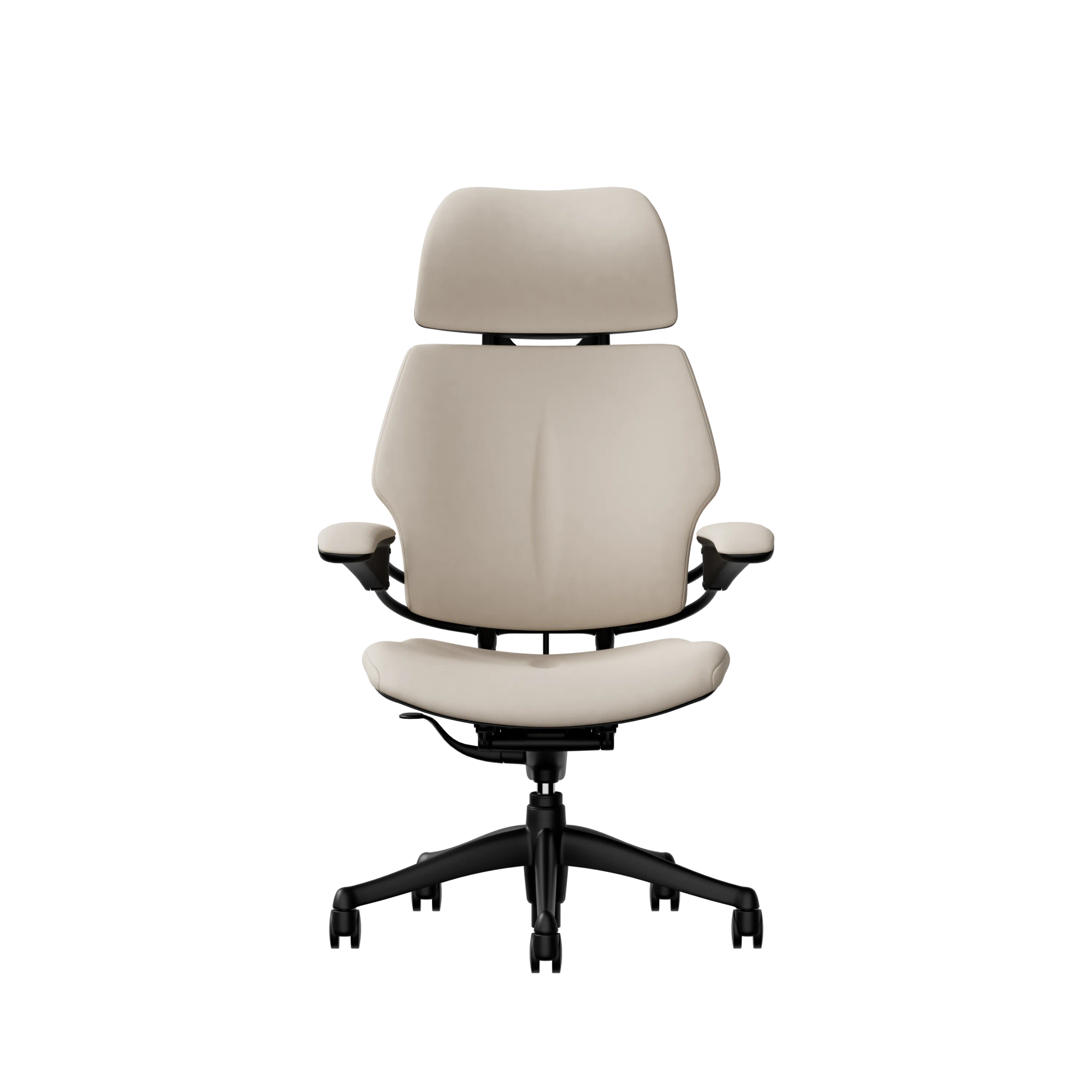 Humanscale Freedom Headrest - Elmosoft Leather - Black frame, upholstery colour 01061