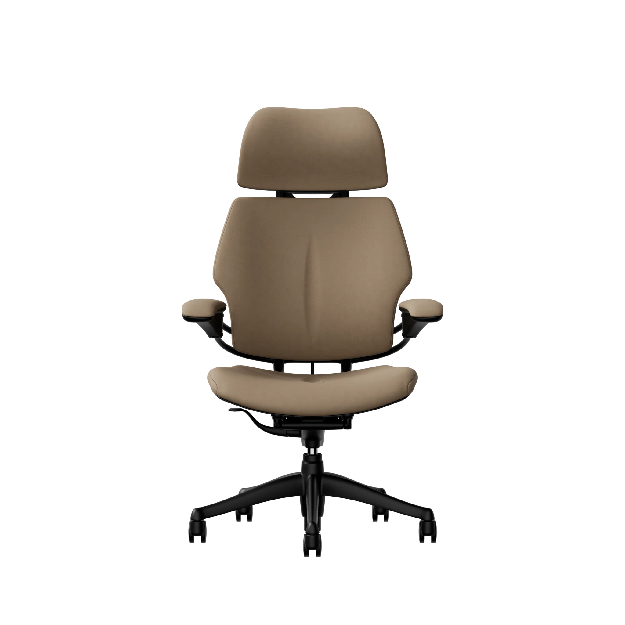 Humanscale Freedom Headrest - Elmosoft Leather - Black frame, upholstery colour 13087