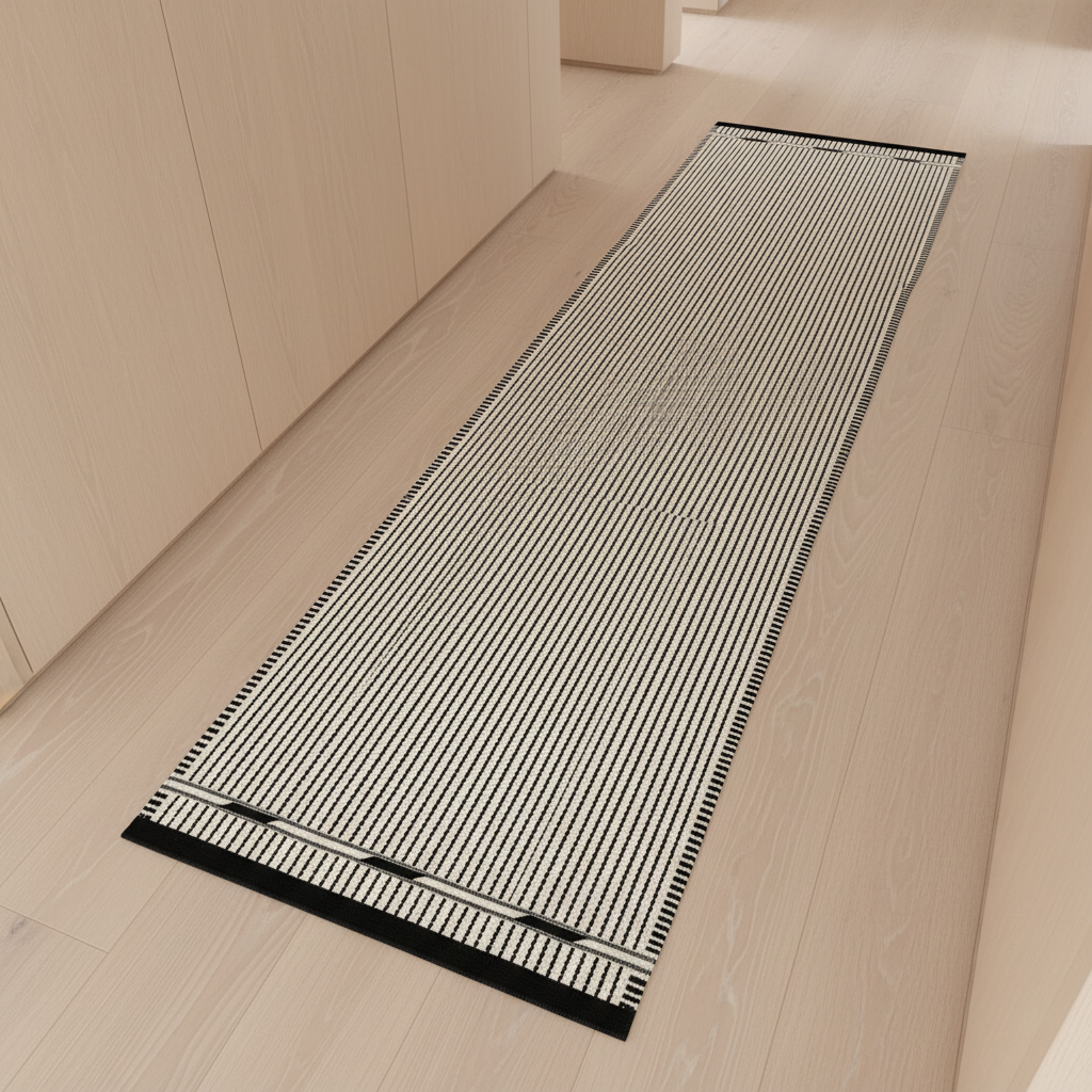 Vibeke Klint Rug VK-3, Off-White/Black - Runner