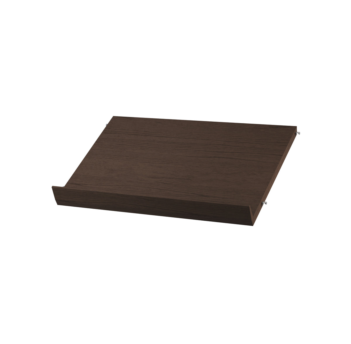 Magazine shelf solid w58 x d30 cm in Dark oak by String Furniture