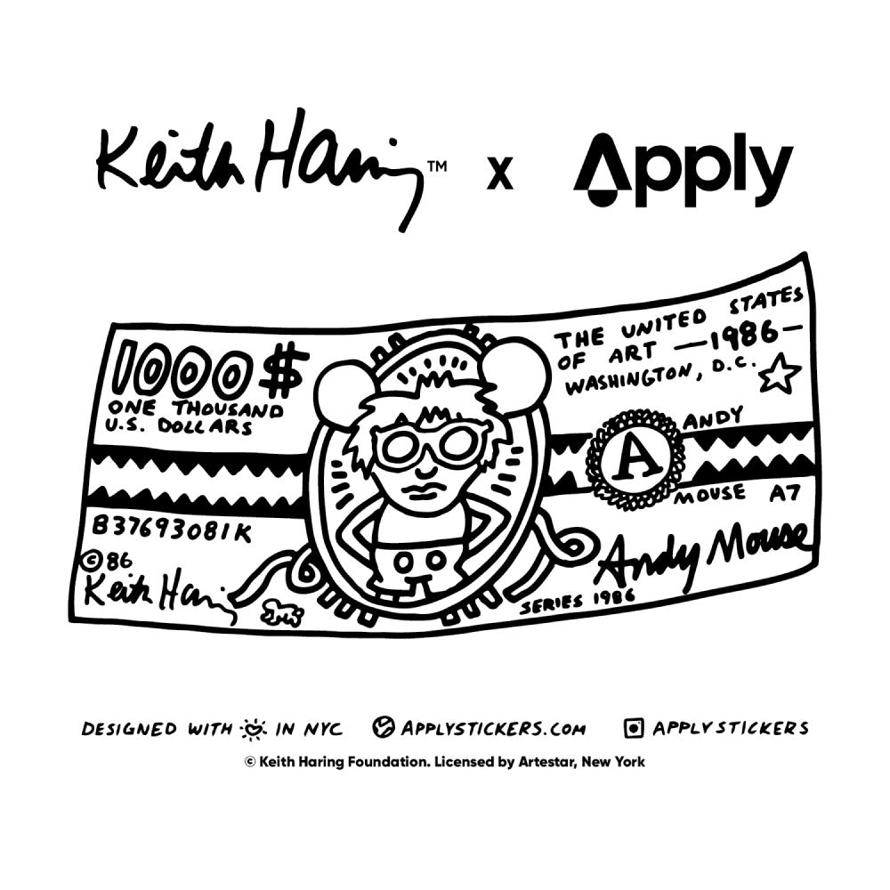 Apply Stickers - Keith Haring Andy Mouse