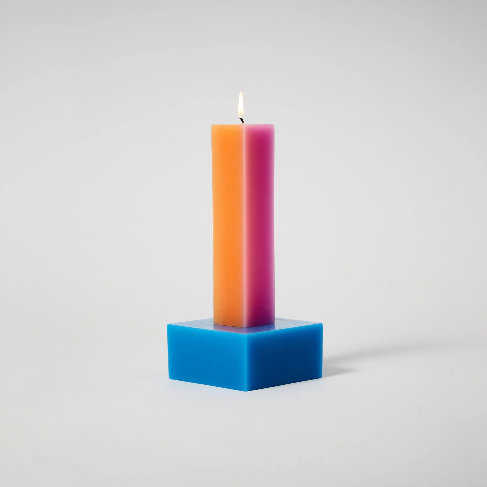 Areaware Happiness 2 Pillar Candle - Orange/Pink