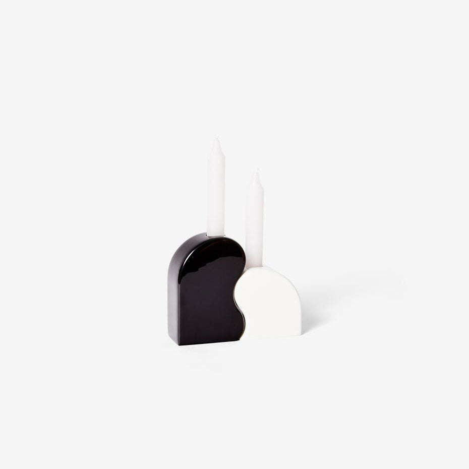 Areaware Seymour Candle Holder - Black/White