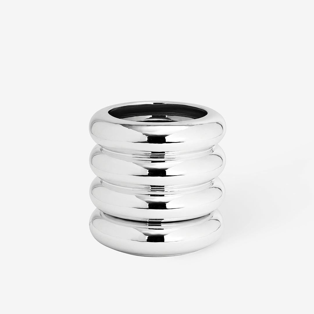 Areaware Stacking Planter in Chrome - Tall