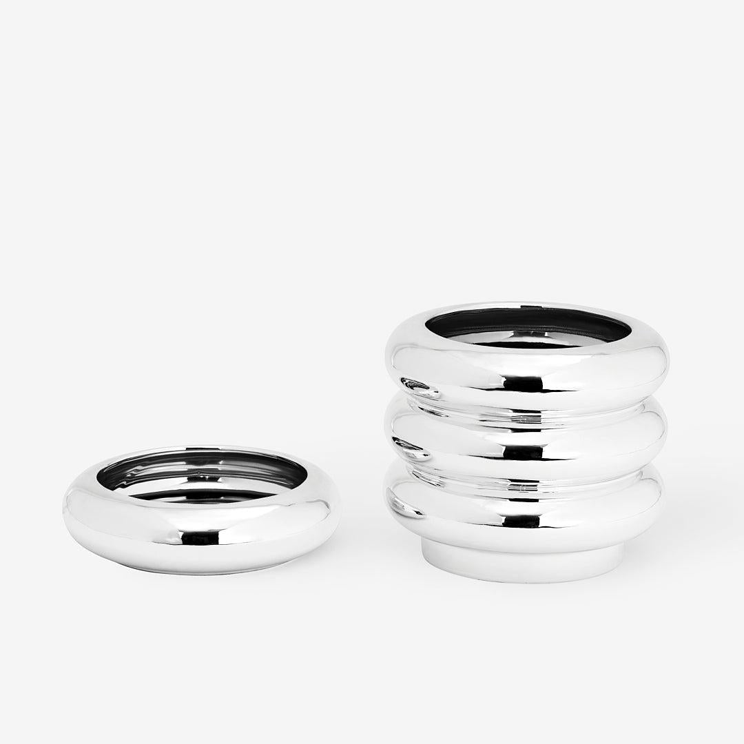 Areaware Stacking Planter in Chrome - Tall