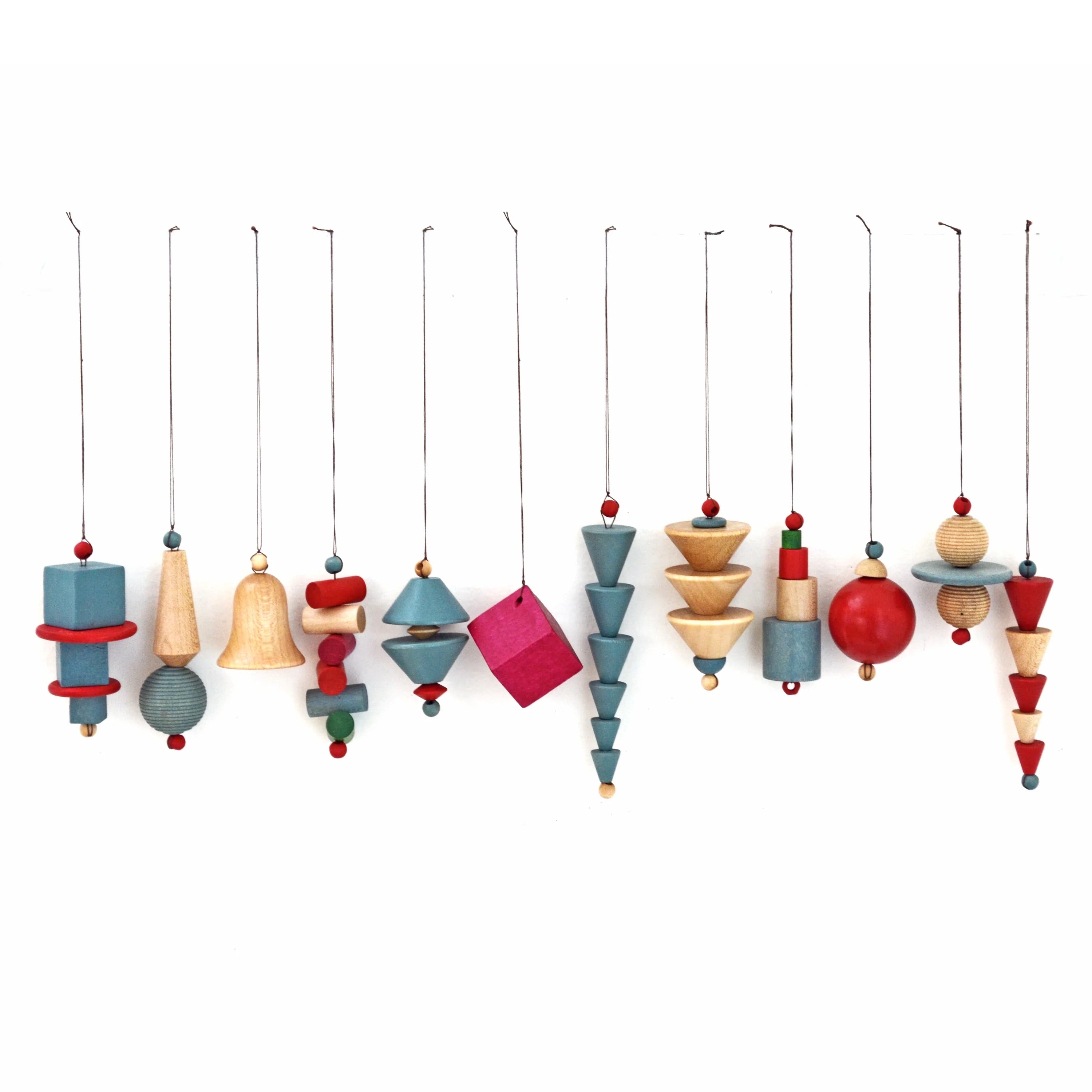 Bauhaus-era Christmas Ornaments - Set of 12