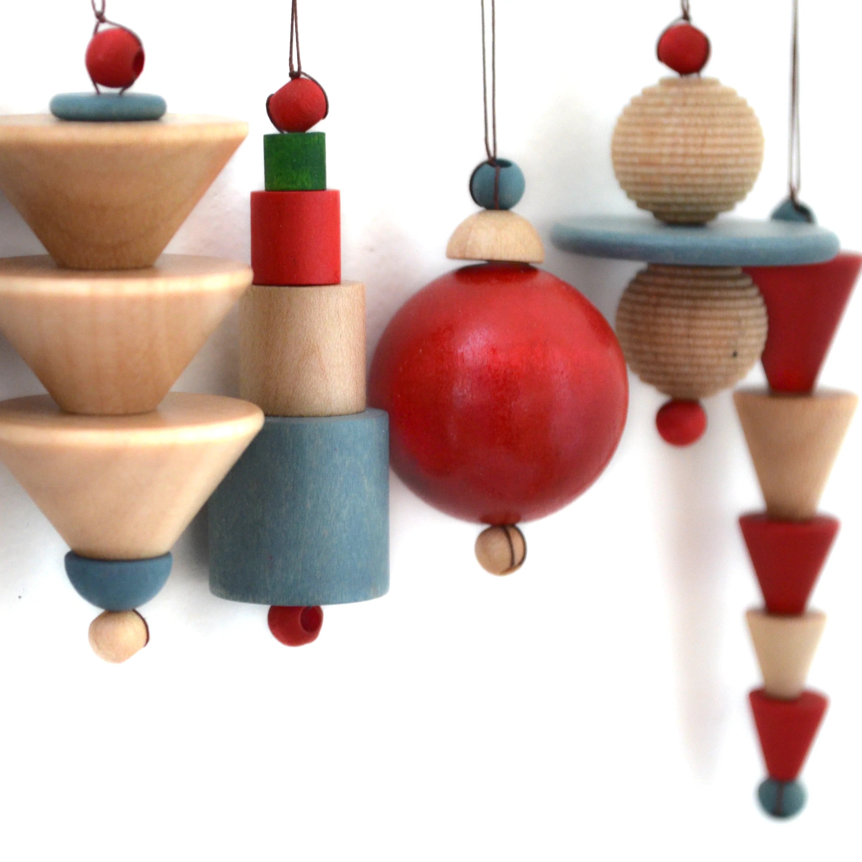 Bauhaus-era Christmas Ornaments - Set of 12