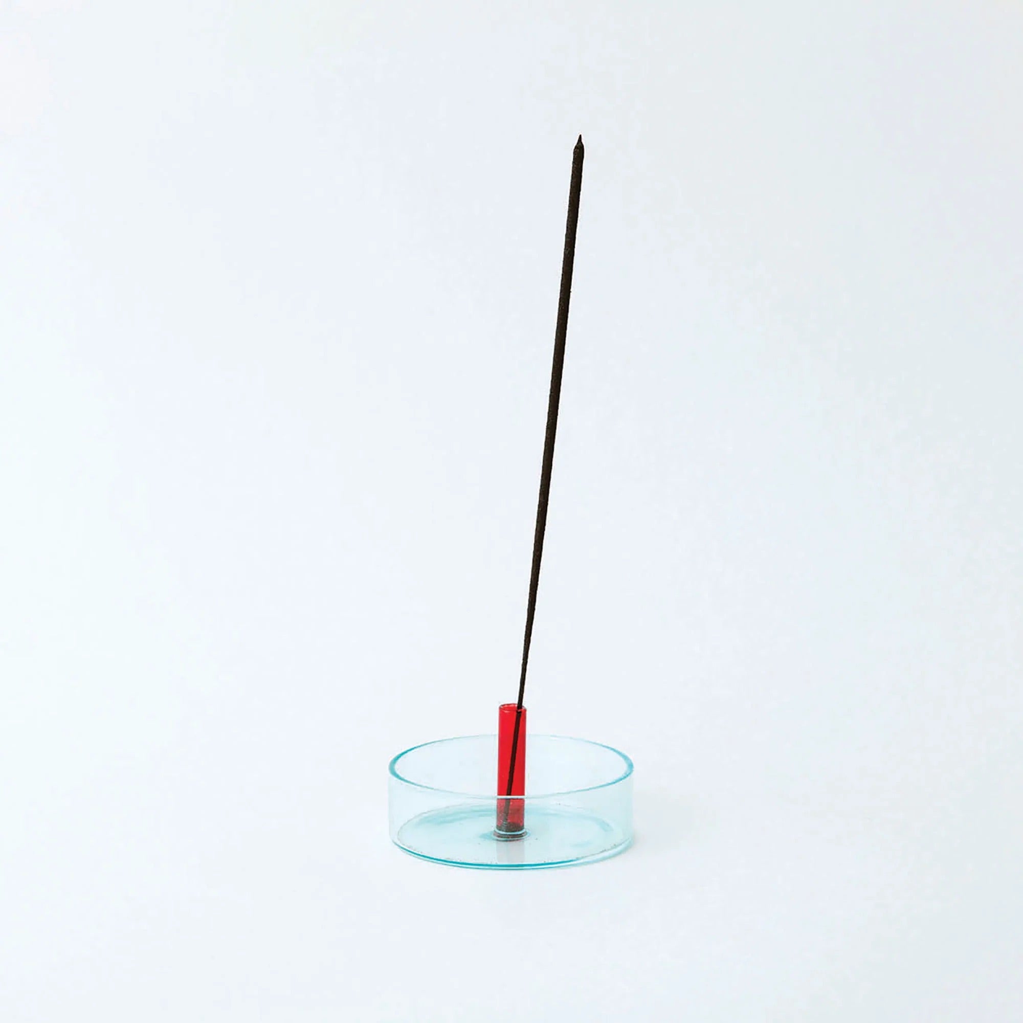 Block Duo Tone Glass Incense Holder
