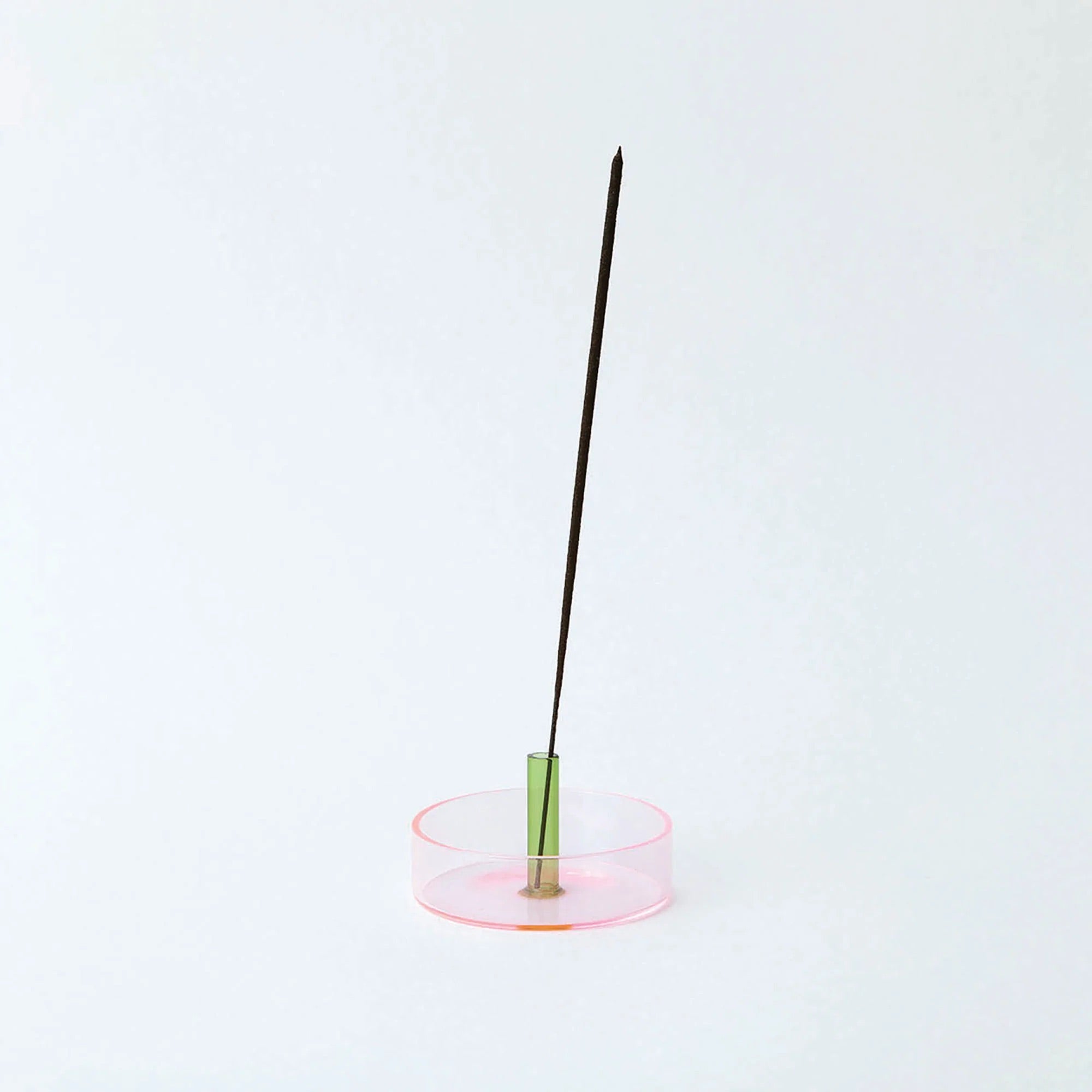 Block Duo Tone Glass Incense Holder