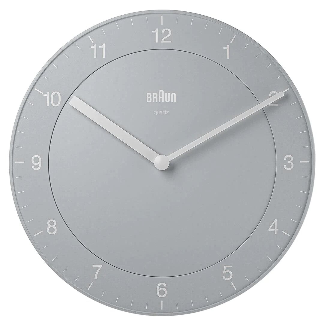 Braun Classic Wall Clock - Grey- BC06G