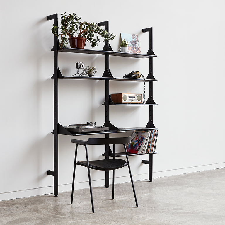 Gus Modern Branch-2 Shelving Unit with Desk