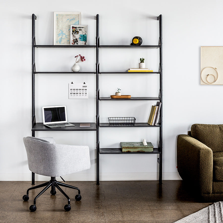 Gus Modern Branch-2 Shelving Unit with Desk