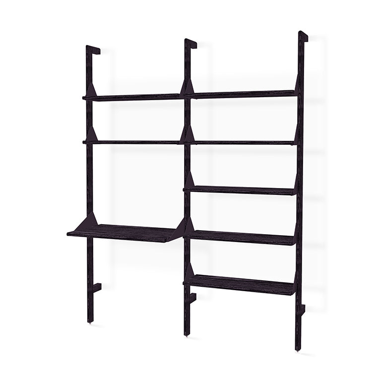 Gus Modern Branch-2 Shelving Unit with Desk
