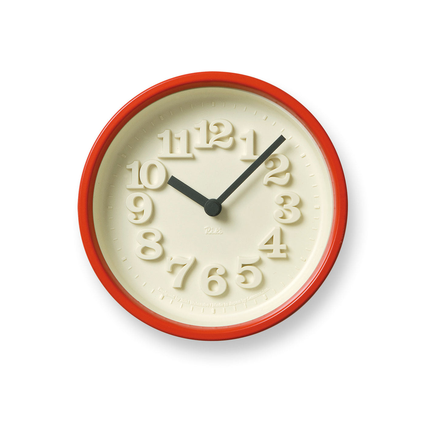 Lemnos Riki Chiisana Tokei Clock - Red