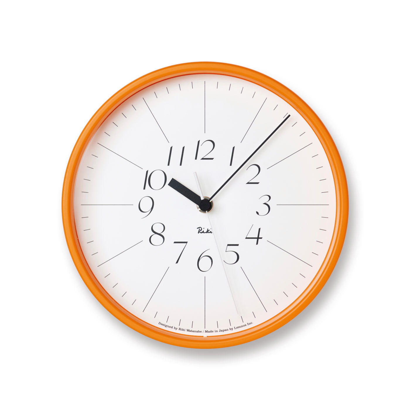 Lemnos Riki Steel Clock - Orange