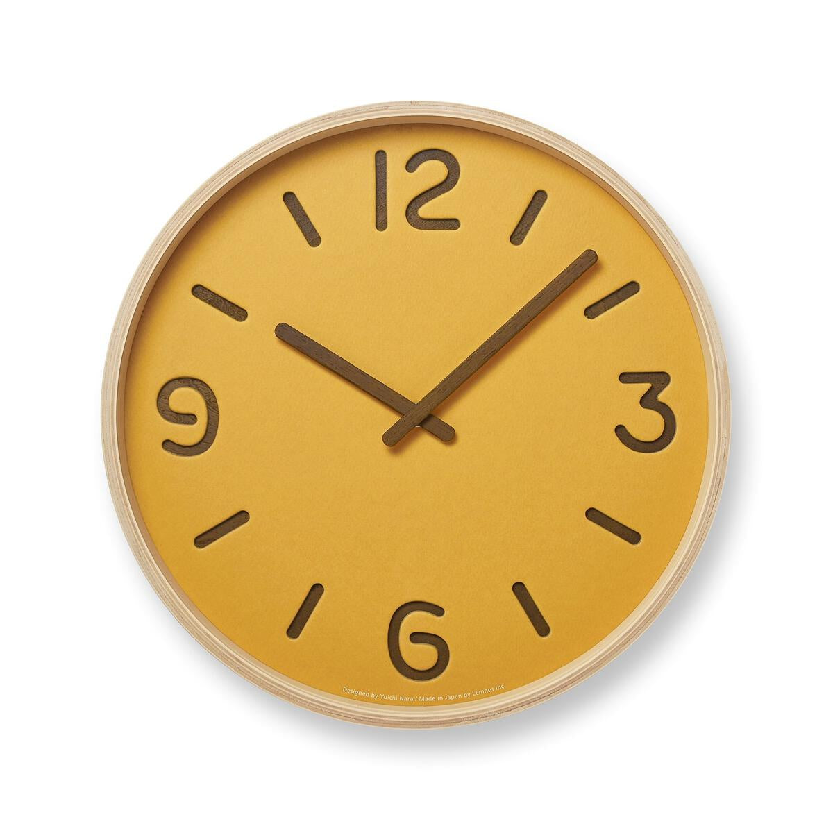Lemnos Thomson Paper Clock - Yellow