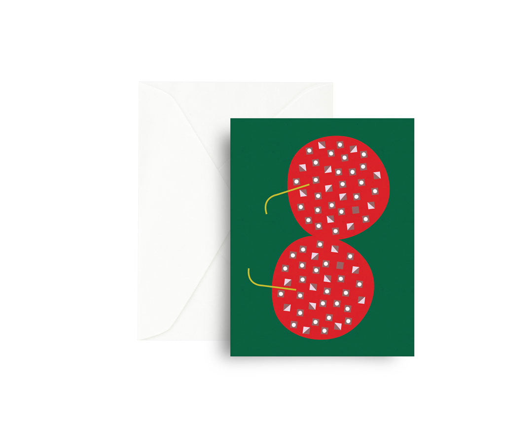 Mezzaluna Studio Greeting Card - Cerise