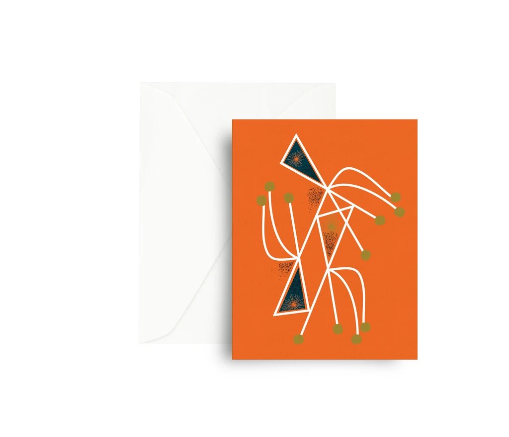 Mezzaluna Studio Greeting Card - Orange Mobile