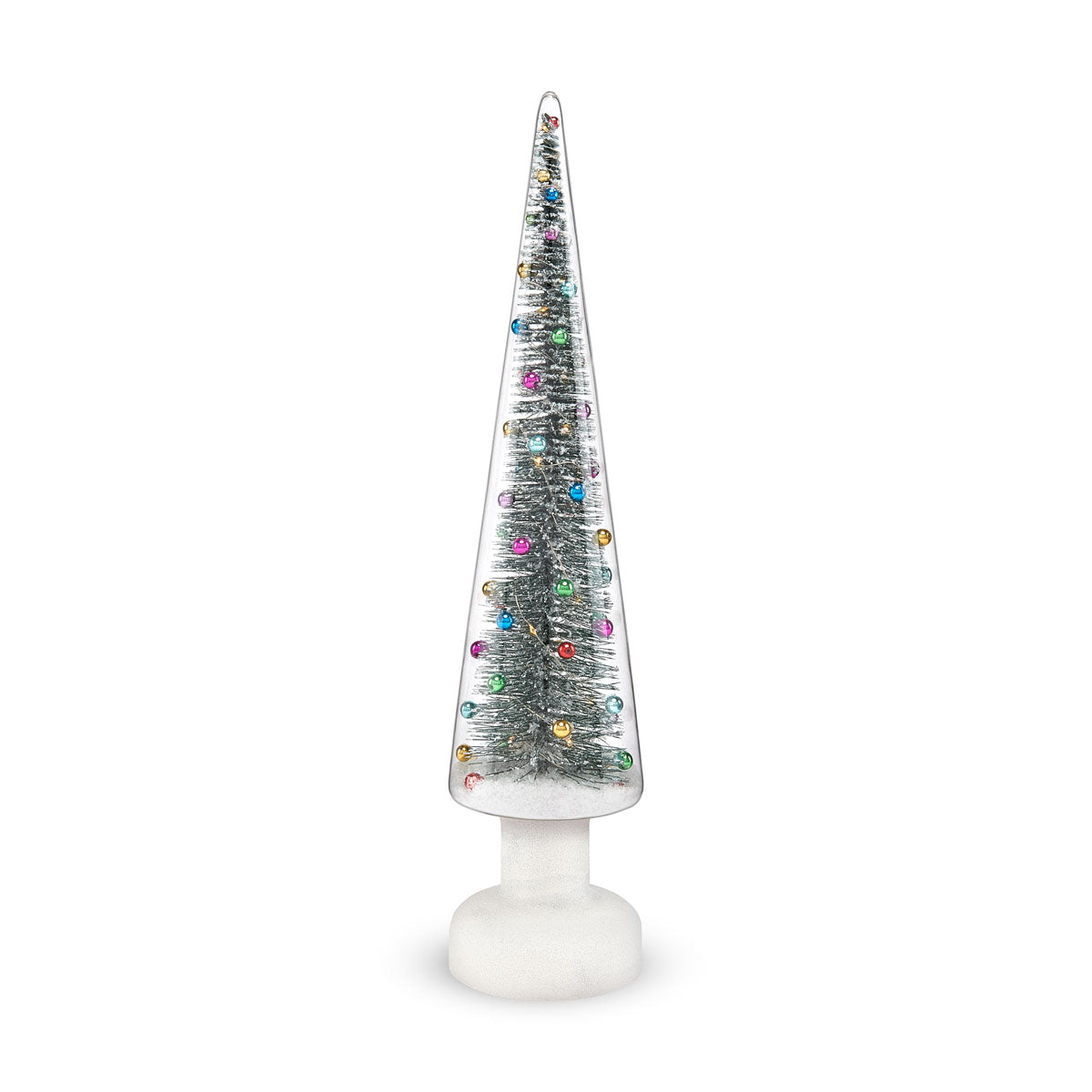 MoMA LED Snowy Wonderland Glass Lighted Tree - Large