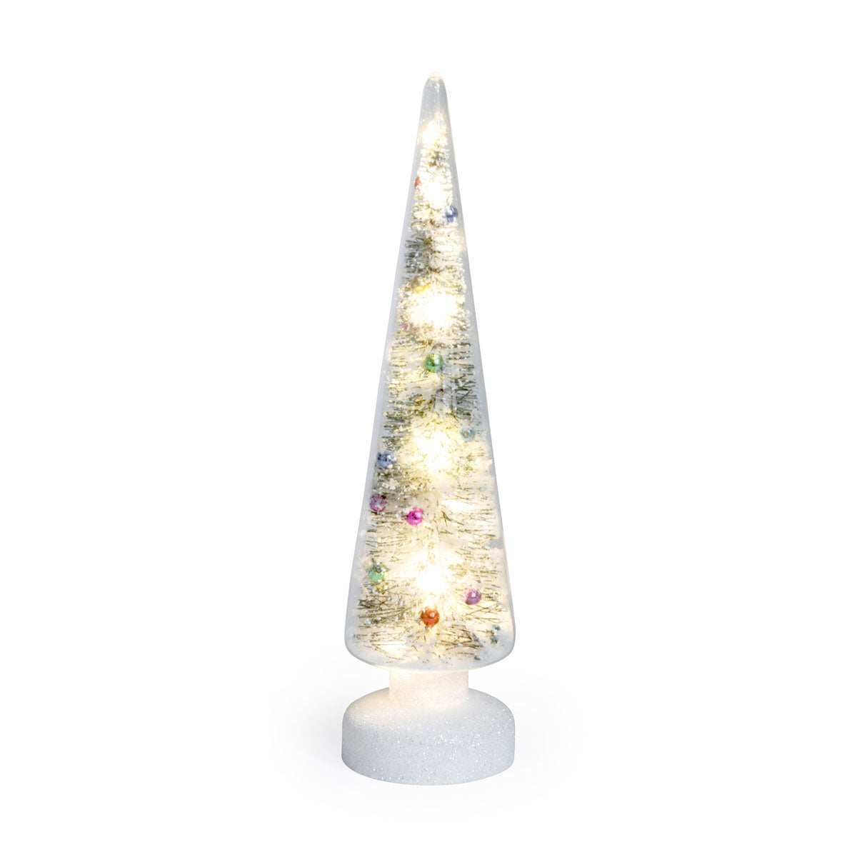 MoMA LED Snowy Wonderland Glass Lighted Tree - Small