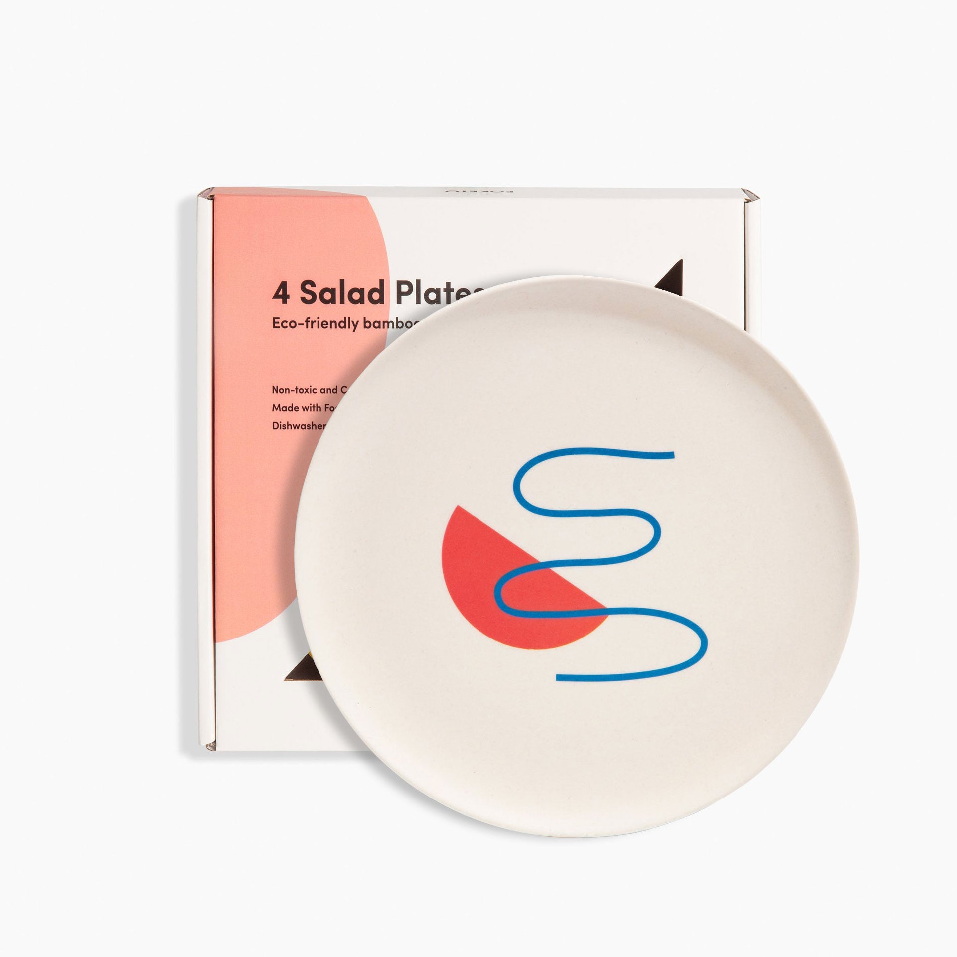 Poketo Bamboo Salad Plates Set of 4 - Doodles