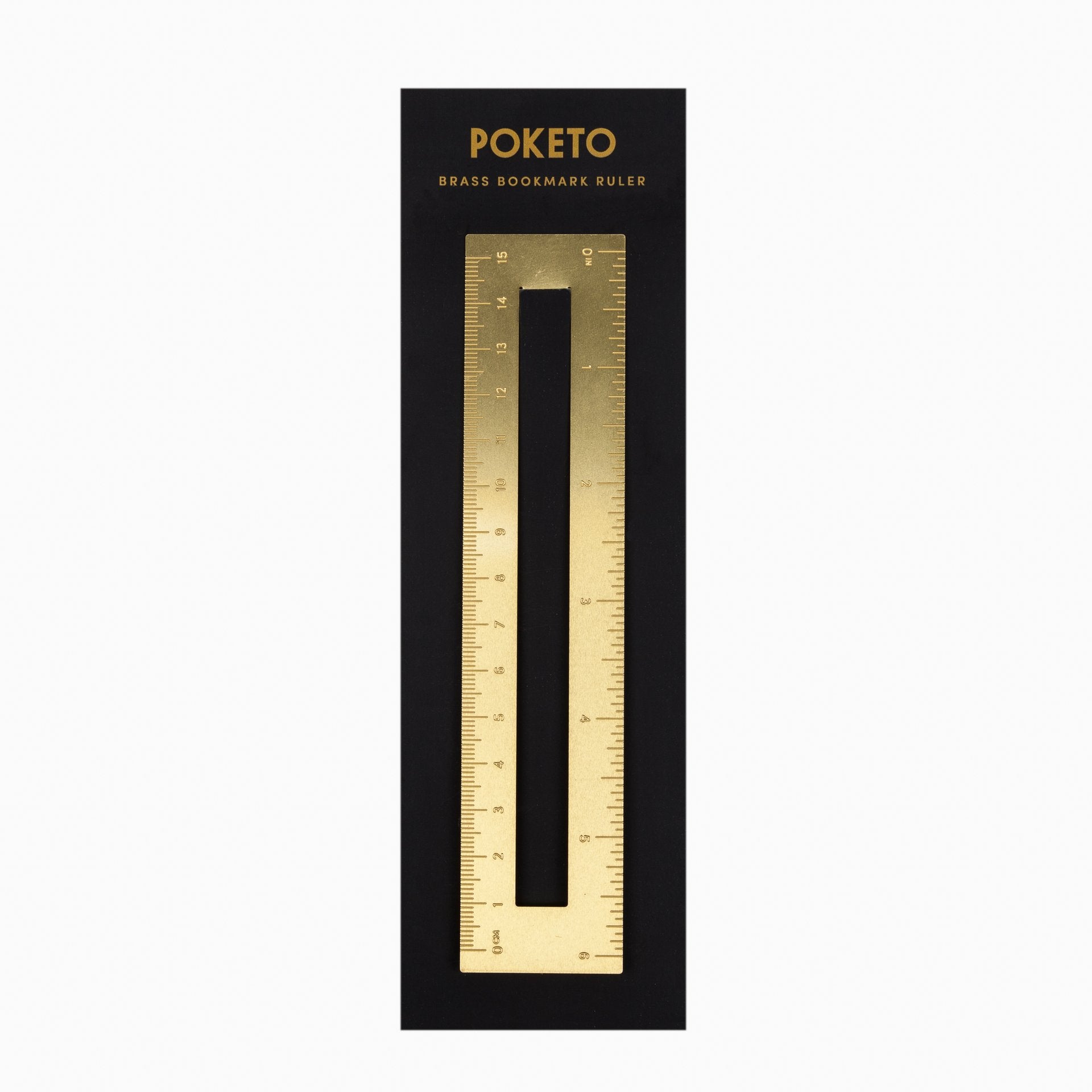 Poketo Brass Bookmark in Ruler