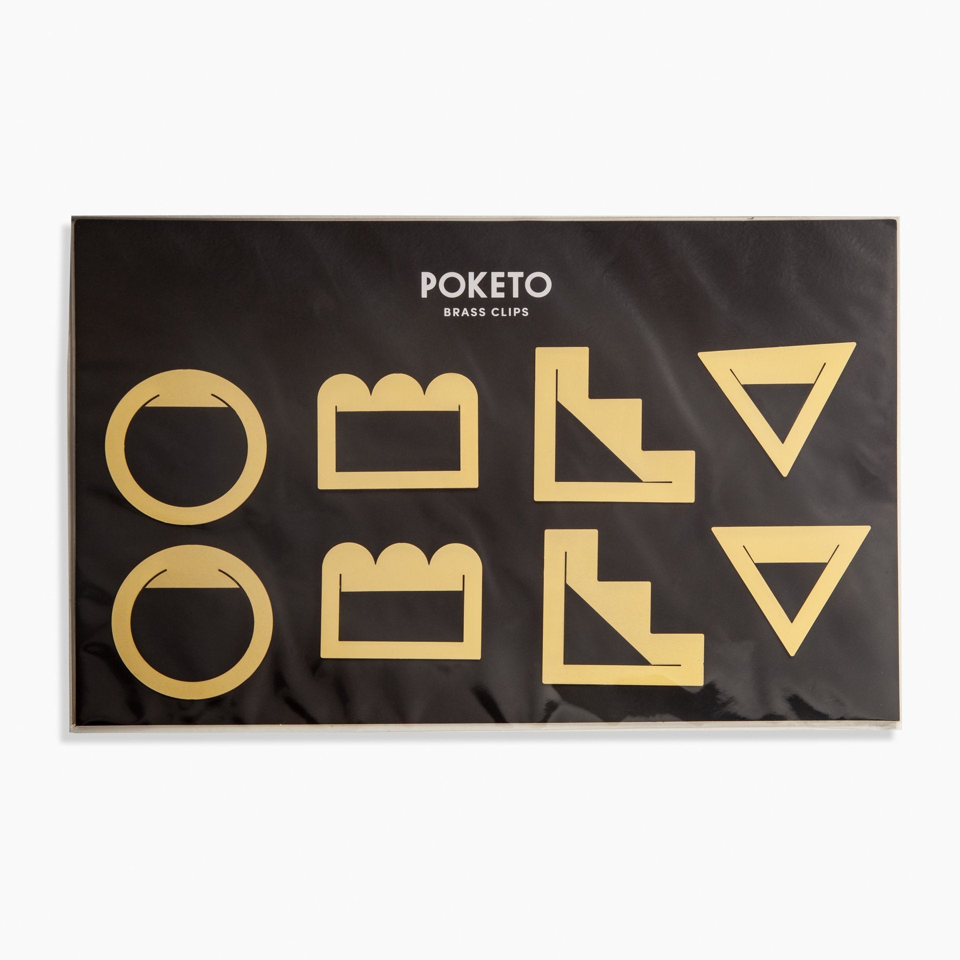 Poketo Brass Clips Set of 8 in Geometric