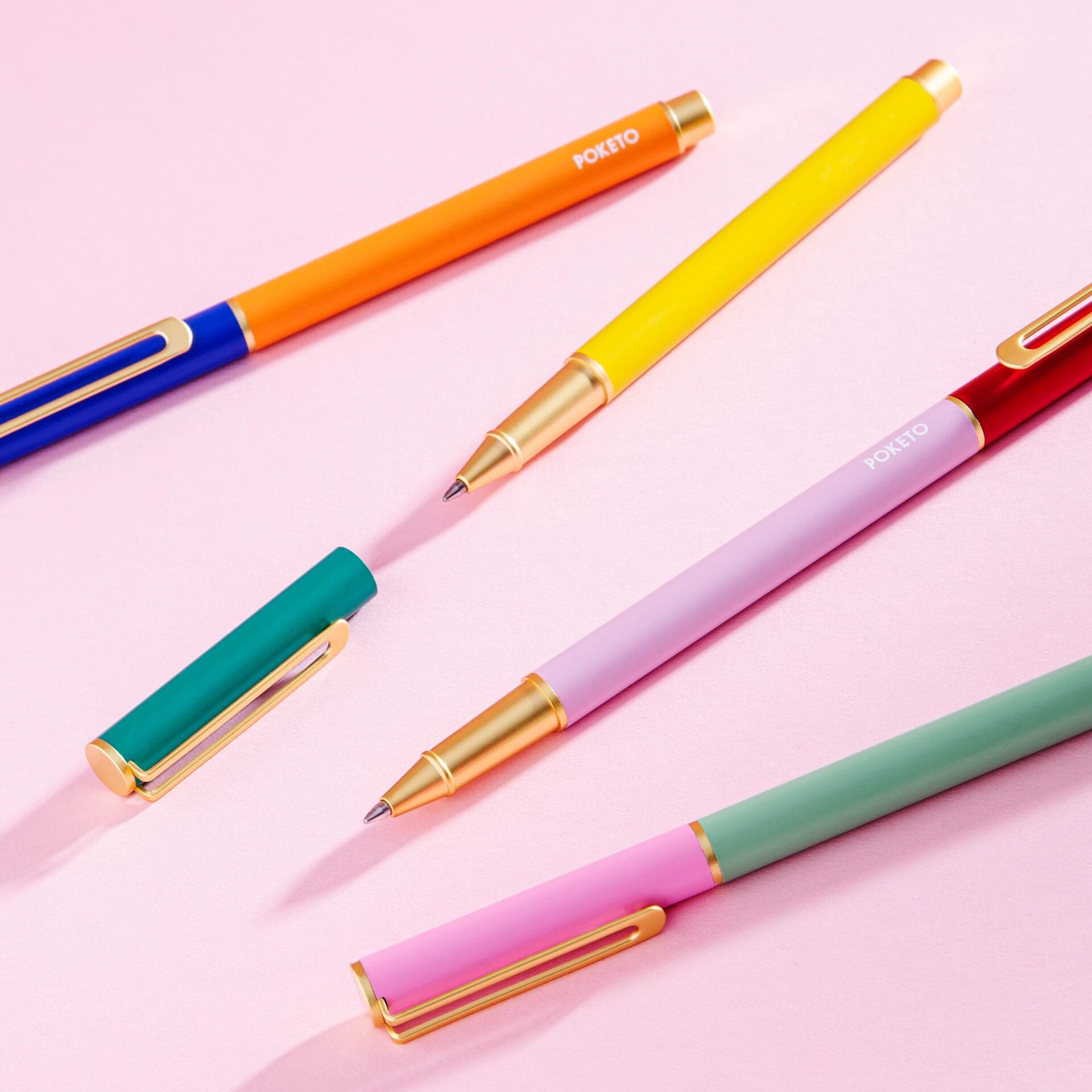Poketo Colourblock Cap Pens