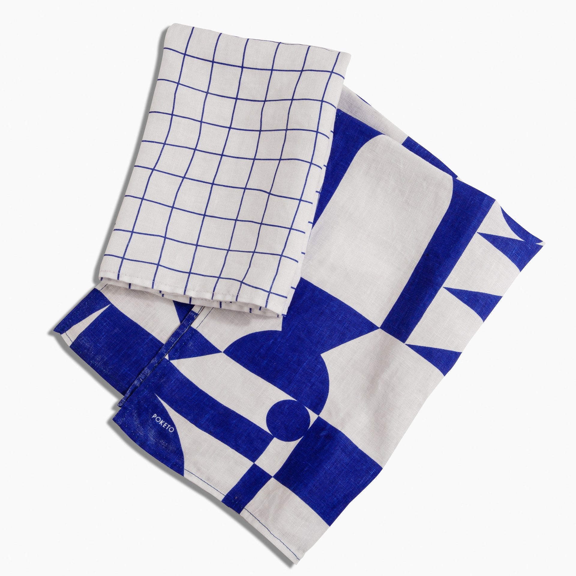 Poketo Linen Tea Towel Set of 2 - Blue