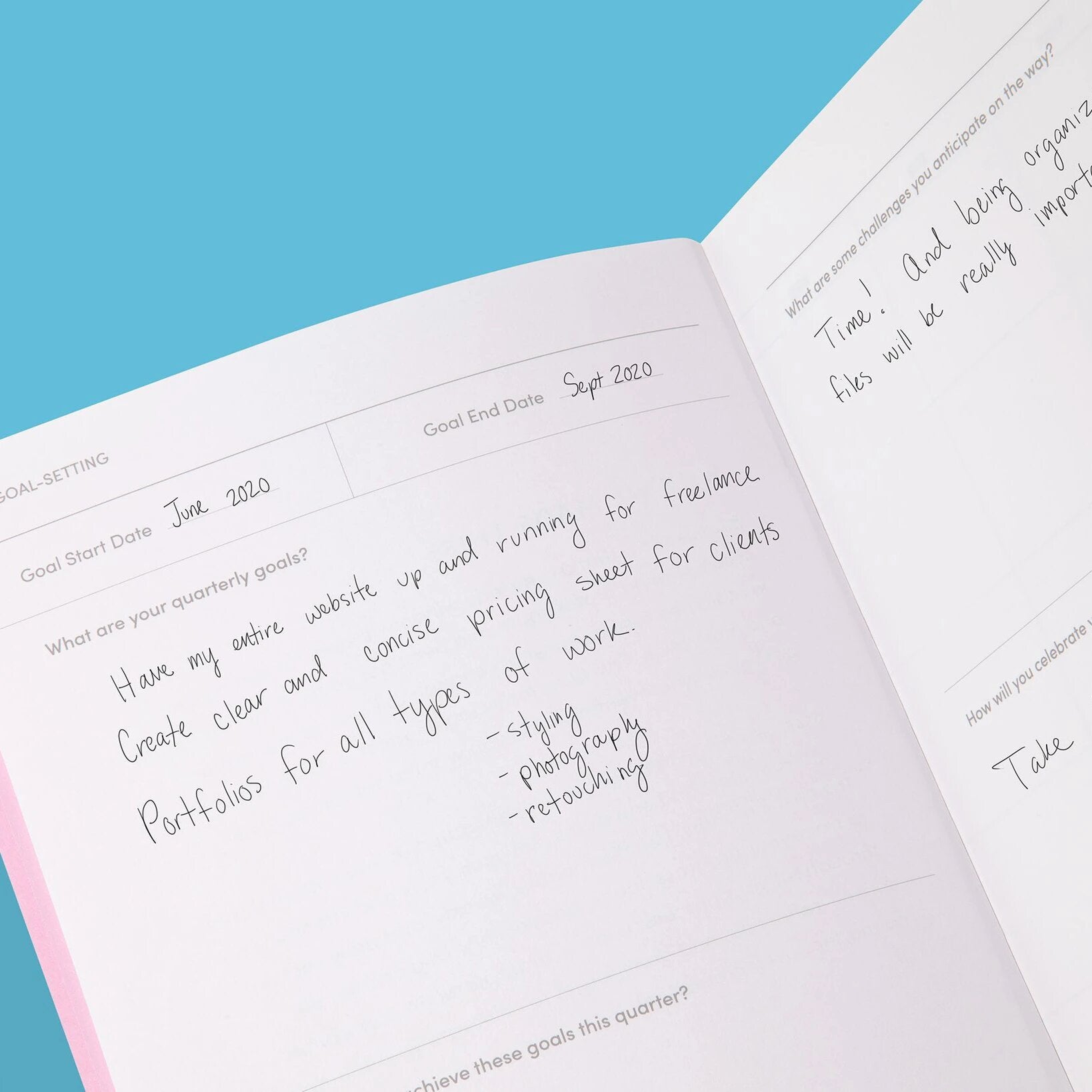 Poketo Quarterly Goal Planner in Blue