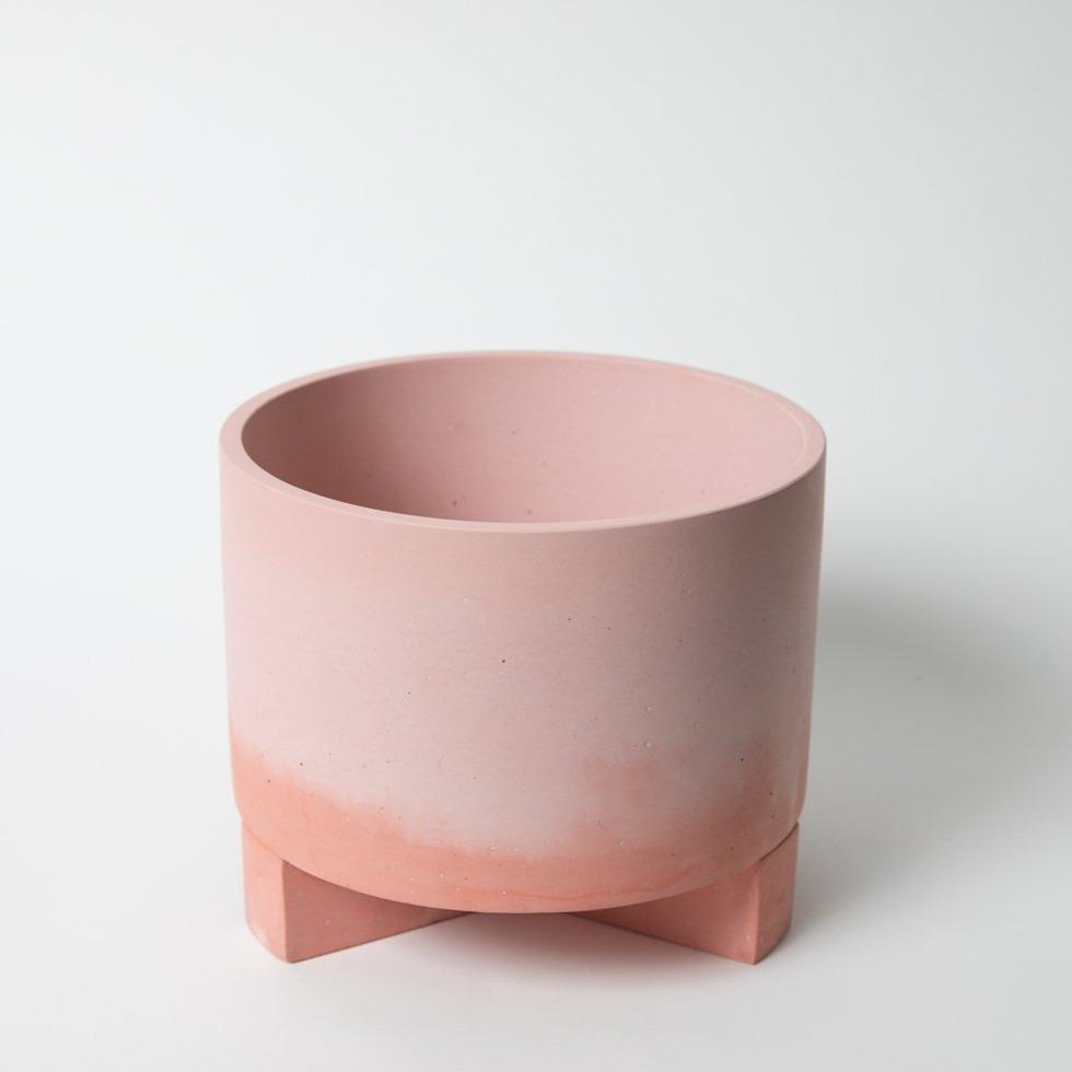 Pretti.Cool Large Planter with Base - Pink & Coral