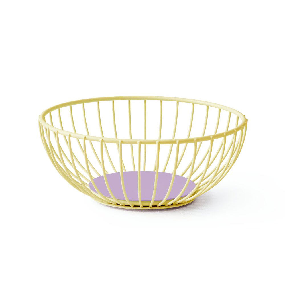 Octaevo Iris Wire Basket Small - Yellow/Lilac