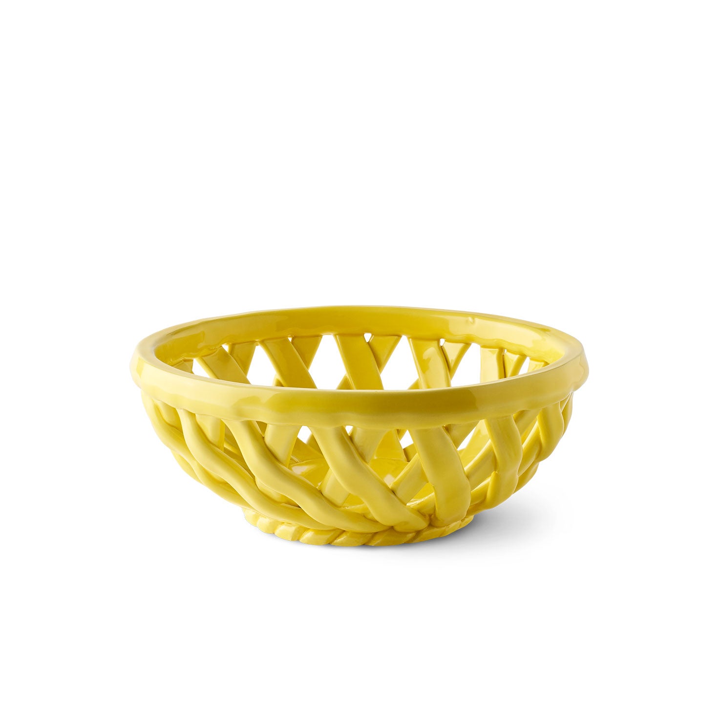 Octaevo Sicilia Ceramic Basket Small - Yellow