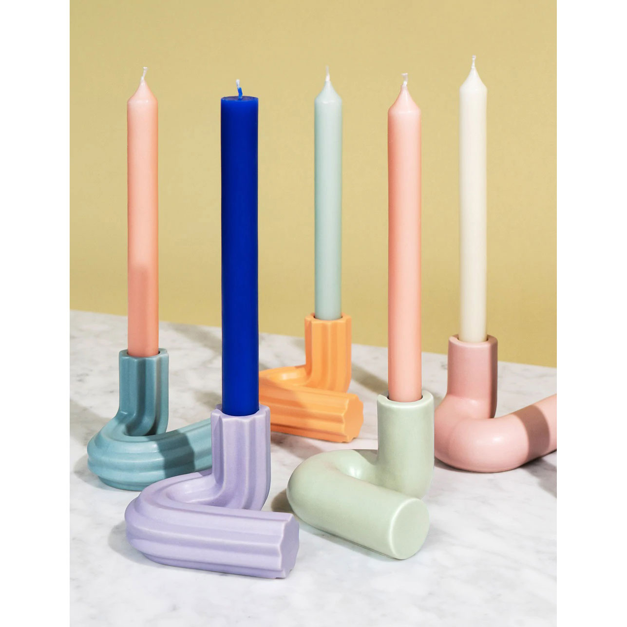 Octaevo Templo Candle Holder - Light Blue
