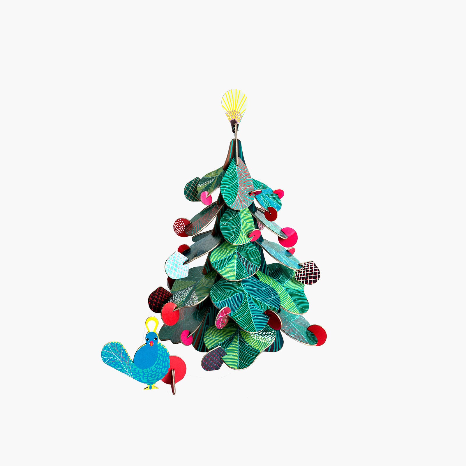 Studio Roof Christmas Tree - Small - Peacock