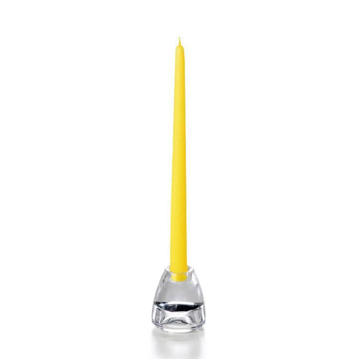 Yummi 12" Taper Candles - Set of 2 - Bright Yellow